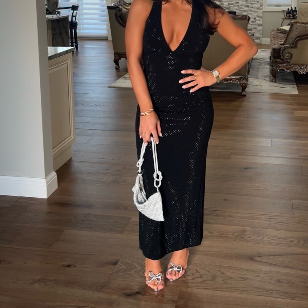 Zara black guest dress